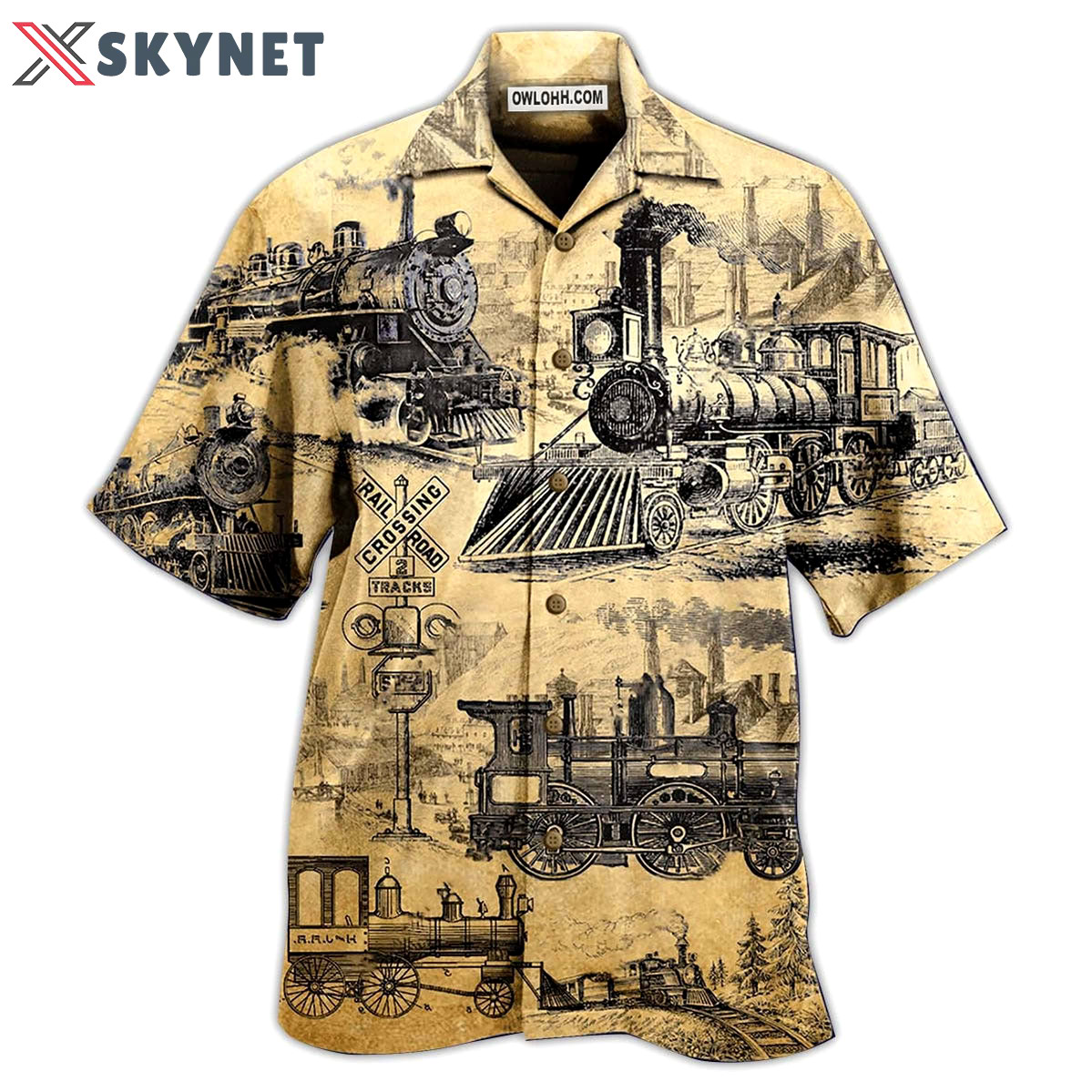 Train on the railway love life  hawaiian shirt Hawaii Shirt Shorts & Flip Flops