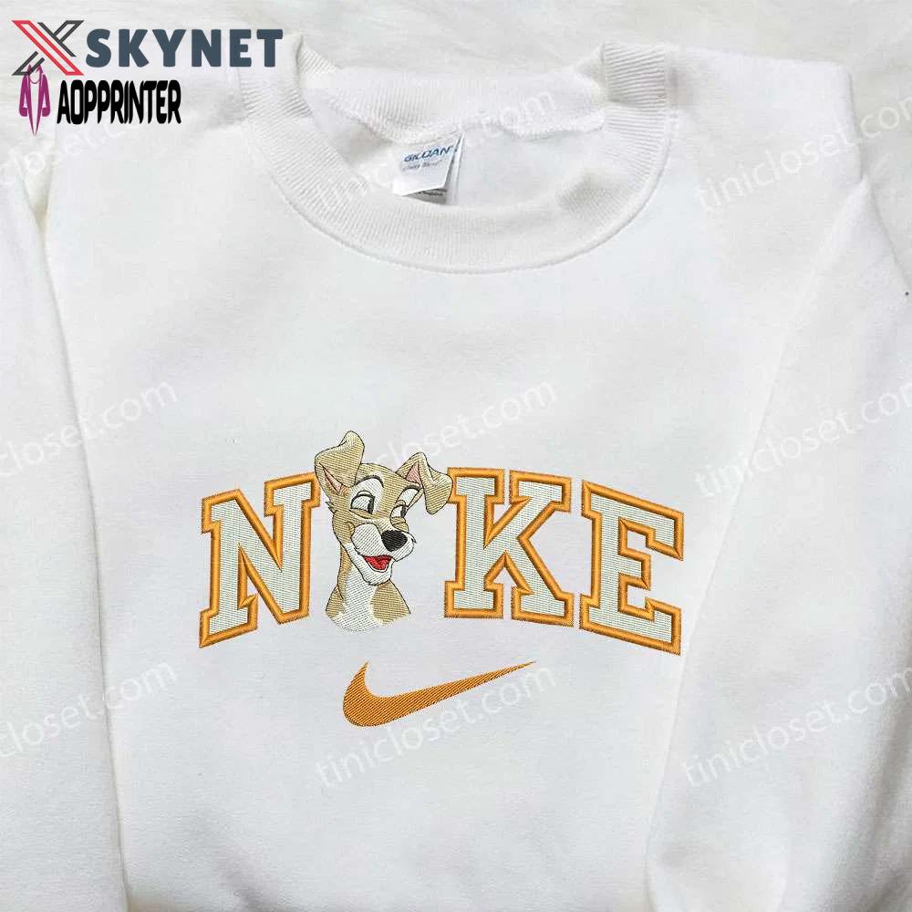 Tramp x nike embroidered shirt: lady and the tramp custom design Embroidered Shirt
