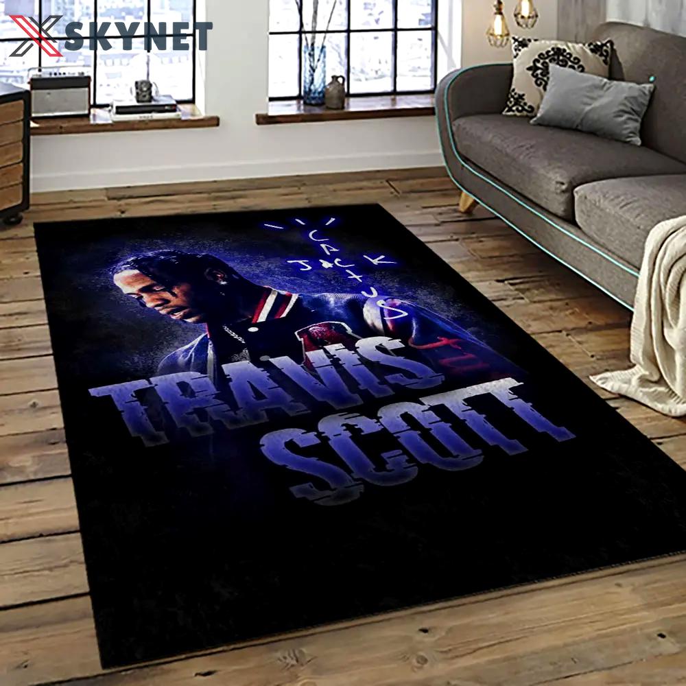 Travis scott rapper hiphop music retangle carpet area rug home decor best gift for fan and friends tst12 Rectangle Rug