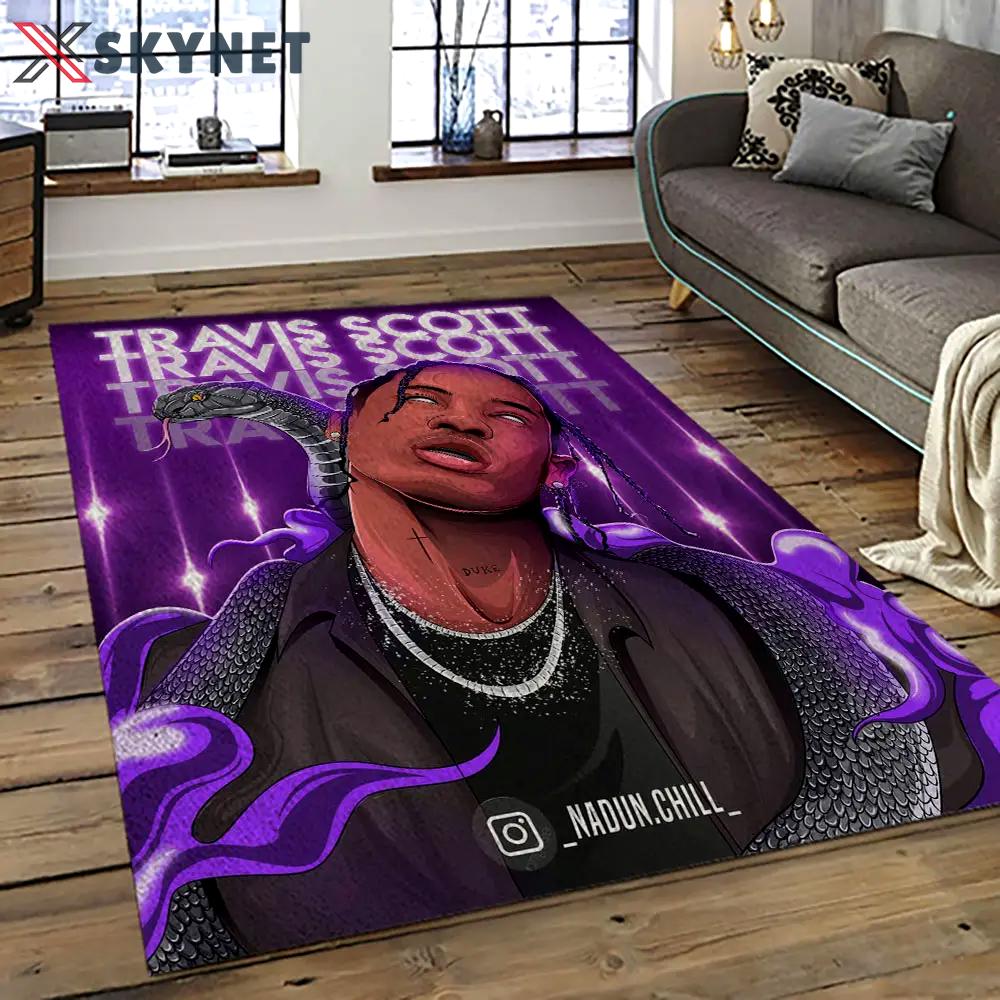 Travis scott rapper hiphop music retangle carpet area rug home decor best gift for fan and friends tst18 Rectangle Rug