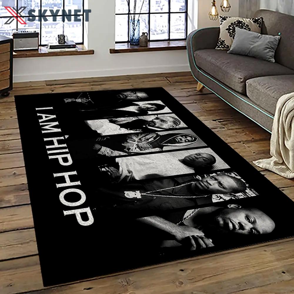 Tupac shakur rapper hiphop music rap carpet area rug home decor gift for fans gift for friends ts4 Rectangle Rug