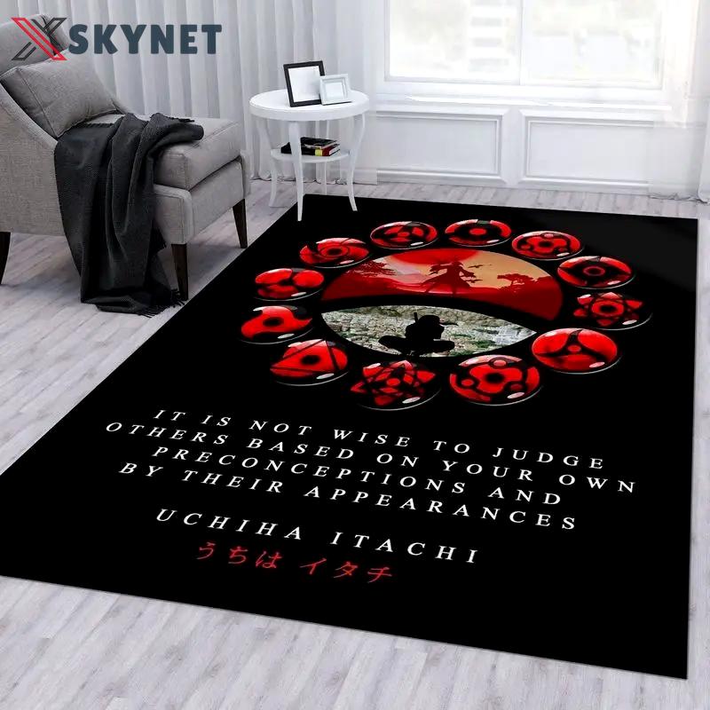 Uchiha itachi naruto anime 5 area rug living room and bed room rug rug regtangle carpet floor decor home decor Rectangle Rug