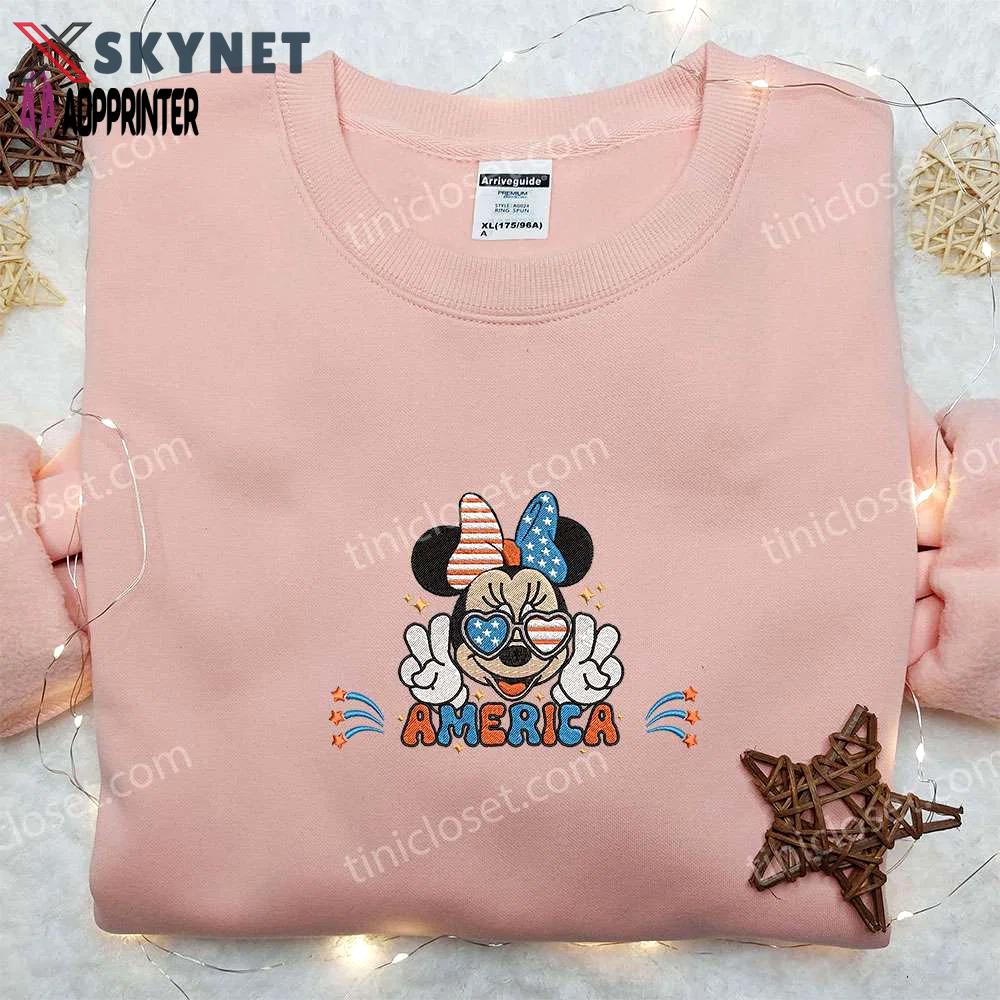 Usa minnie mouse embroidered shirt: disney s best patriotic shirts Embroidered Shirt