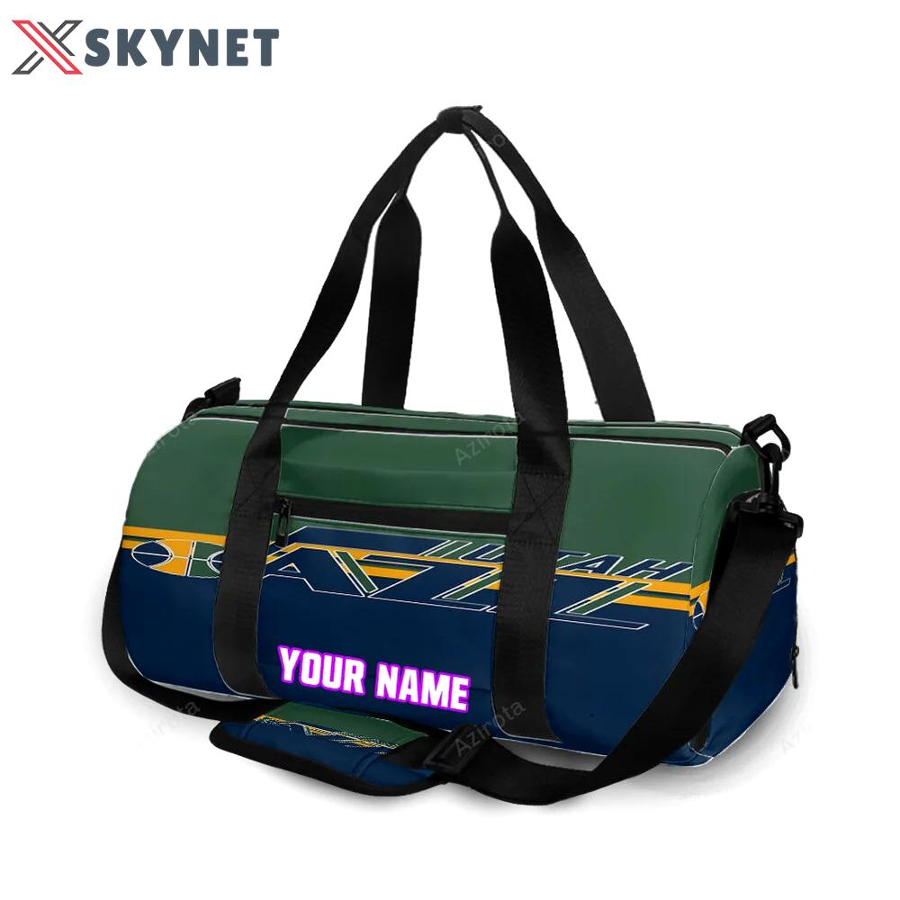 Utah jazz emblem v3 personalized name travel bag gym bag 2486 Travel Bag