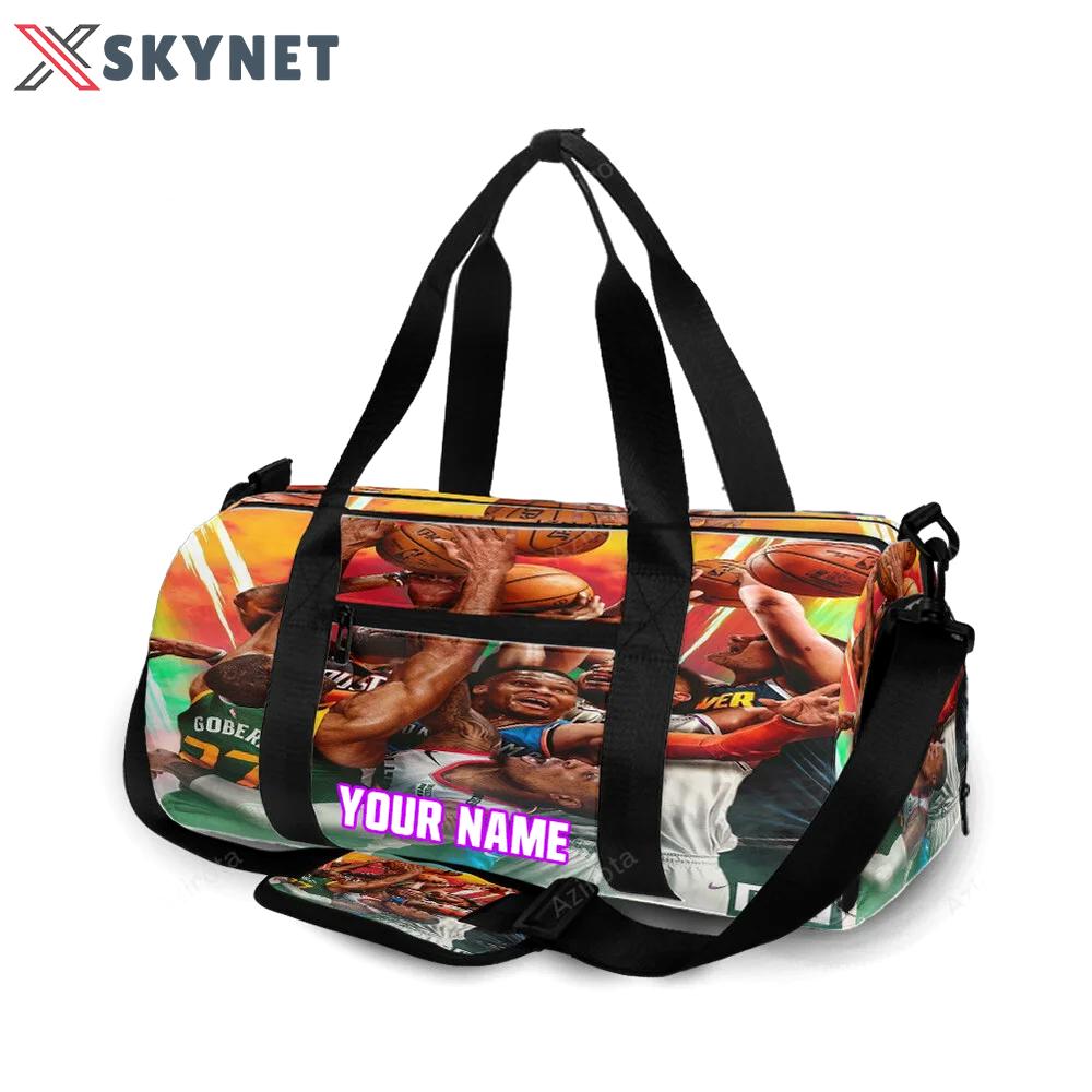 Utah jazz players v33 personalized name travel bag gym bag 2519 Travel Bag