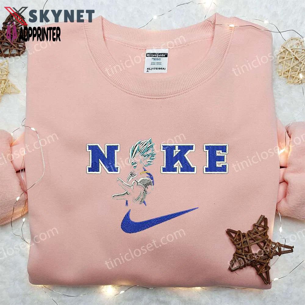 Vegeta x nike embroidered sweatshirt – dragon ball inspired shirt nike design Embroidered Shirt