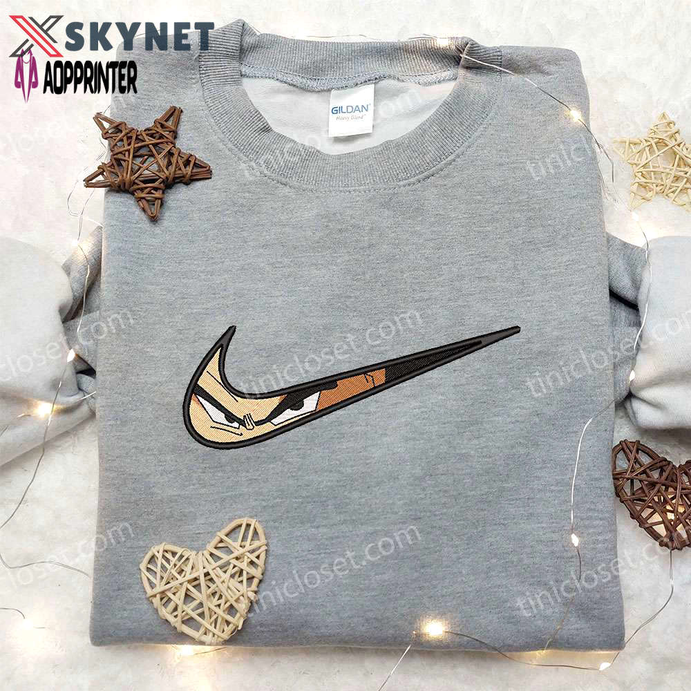 Vegeta x nike swoosh anime hoodie dragon ball embroidered shirt nike inspired tee Embroidered Shirt