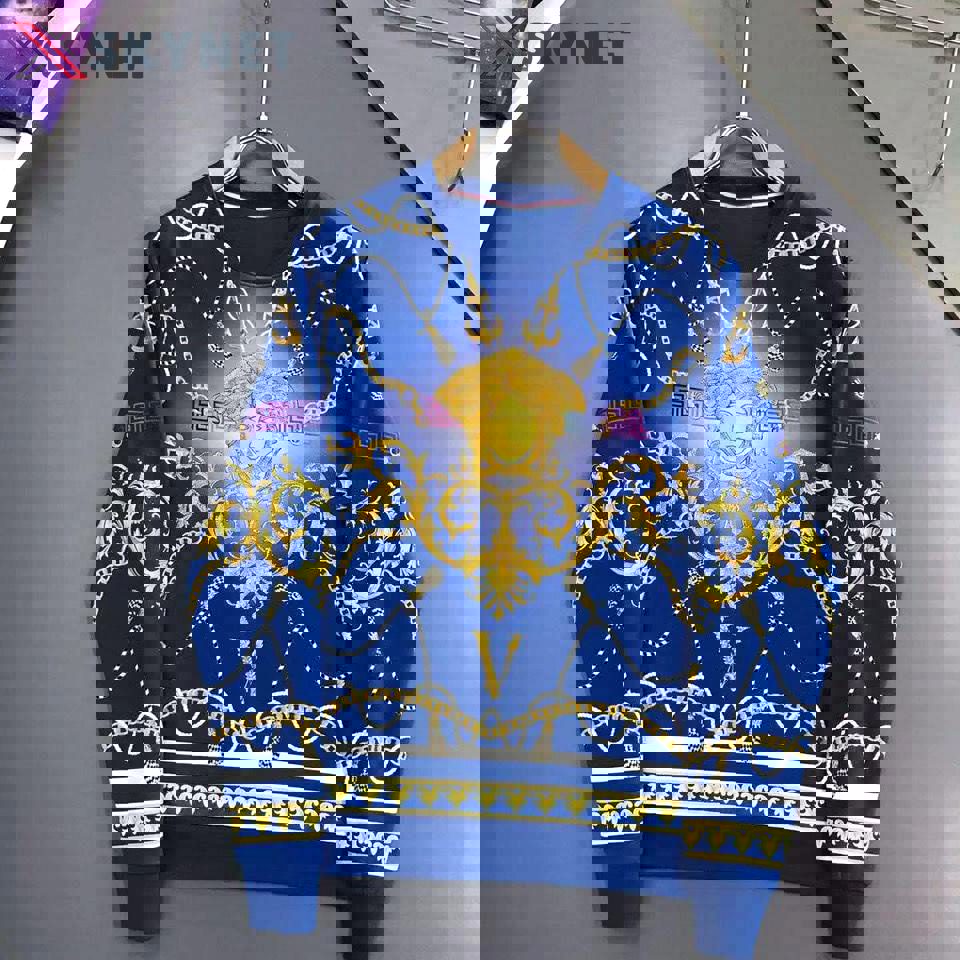 Versace luxury ugly sweater for winter hot 2024  style 112 Christmas Ugly Sweater