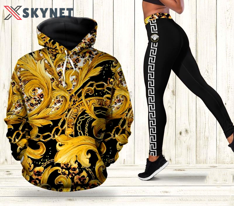 Versace pattern 3d hoodie and leggings set combo outfit 288 hcst 10 Hoodie Leggings Set