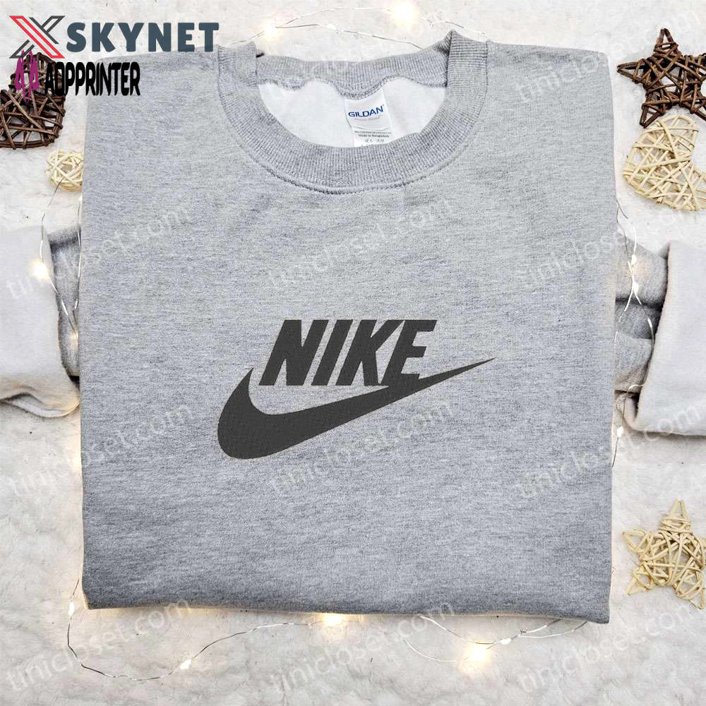 Vintage nike embroidered hoodie & shirt: best family gifts Embroidered Shirt