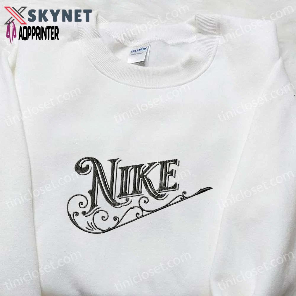Vintage nike embroidered sweatshirt & custom shirt: perfect family gift Embroidered Shirt