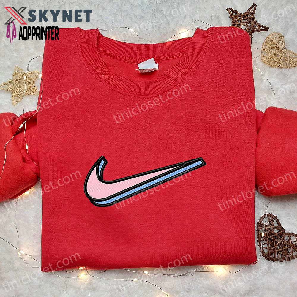 Vintage retro nike swoosh embroidered tshirt – nike inspired shirt ideal family gift Embroidered Shirt