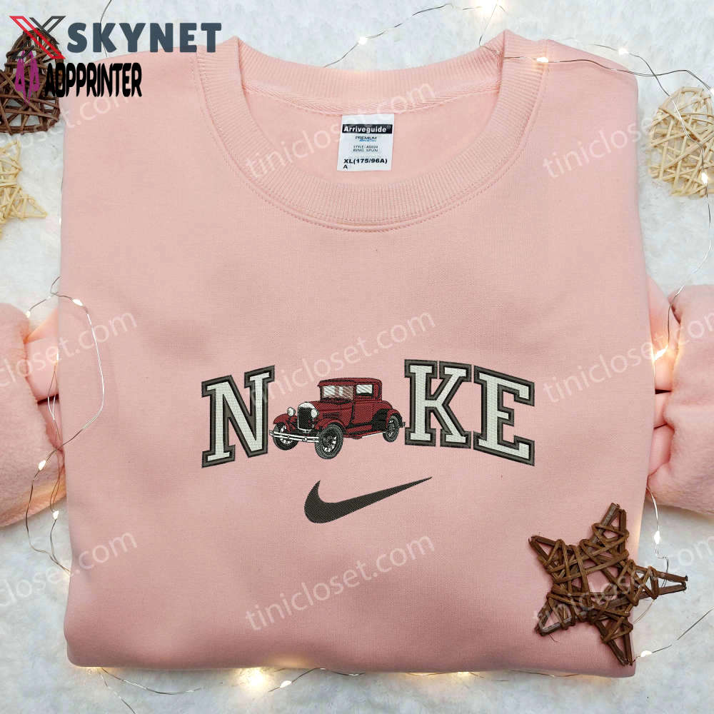 Vintage rolls royce x nike embroidered shirt – classic stylish transportation apparel Embroidered Shirt