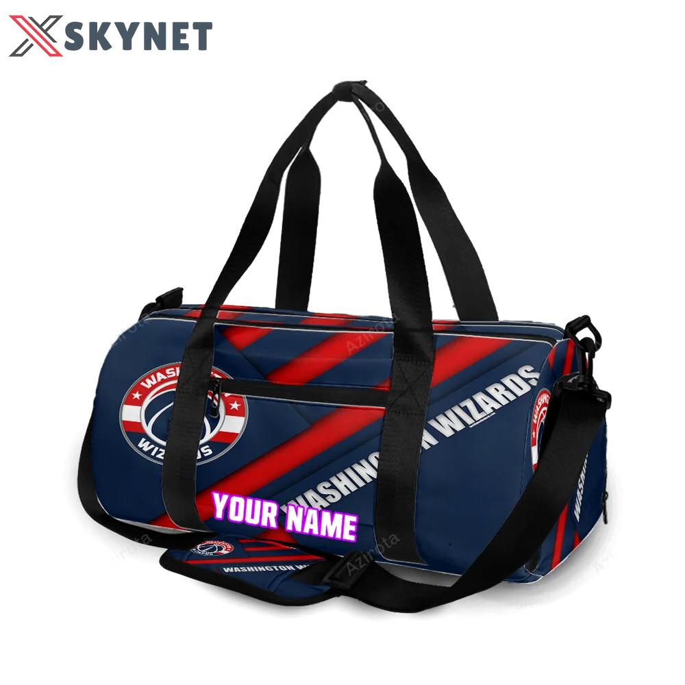 Washington wizards blue red2 personalized name travel bag gym bag 2425 Travel Bag