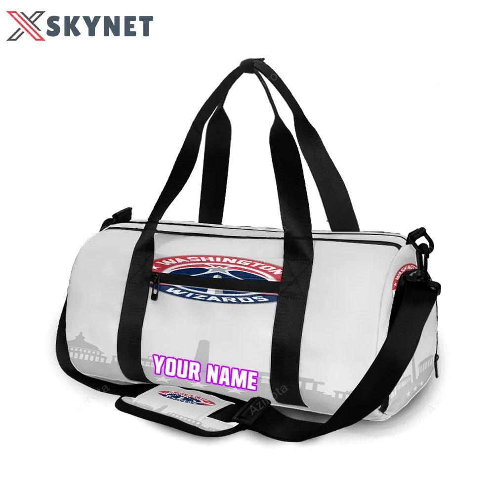 Washington wizards city white personalized name travel bag gym bag 2495 Travel Bag