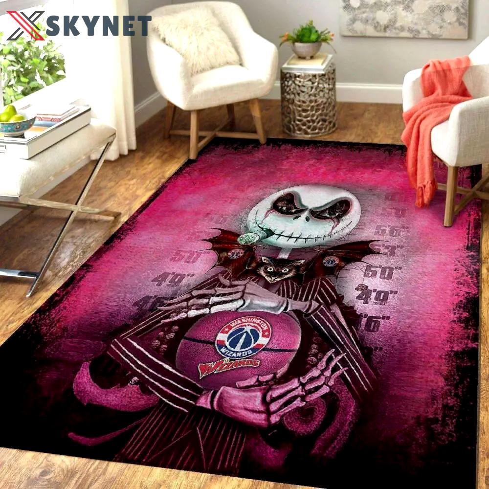 Washington wizards nba living room christmas gift rug regtangle carpet v11120 Rectangle Rug