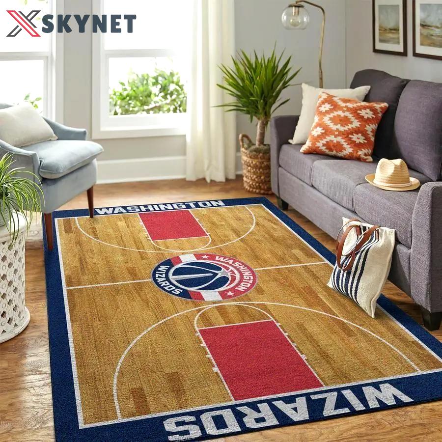 Washington wizards rug nba basketball living room rug regtangle carpet v4237 Rectangle Rug