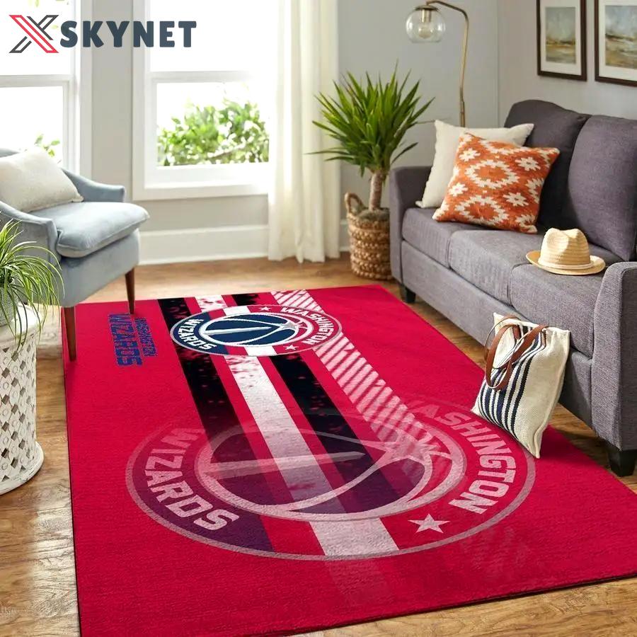 Washington wizards rug nba basketball living room rug regtangle carpet v4238 Rectangle Rug