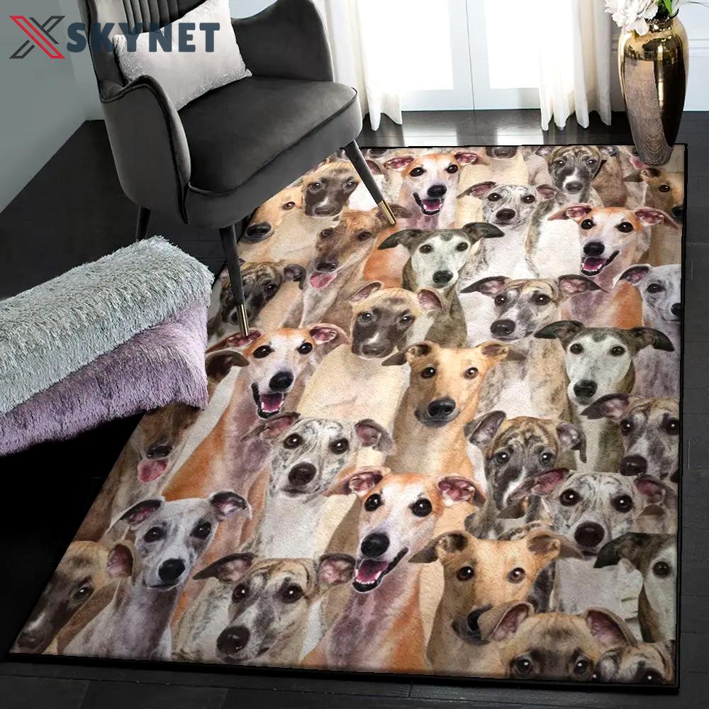 Whippet dog washable area rugs, you will have a bunch of whippets gs cl rug Rectangle Rug
