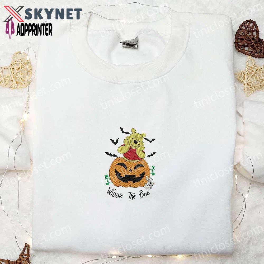 Winnie the boo pumpkin embroidered sweatshirt disney characters shirt – best halloween gift ideas Embroidered Shirt