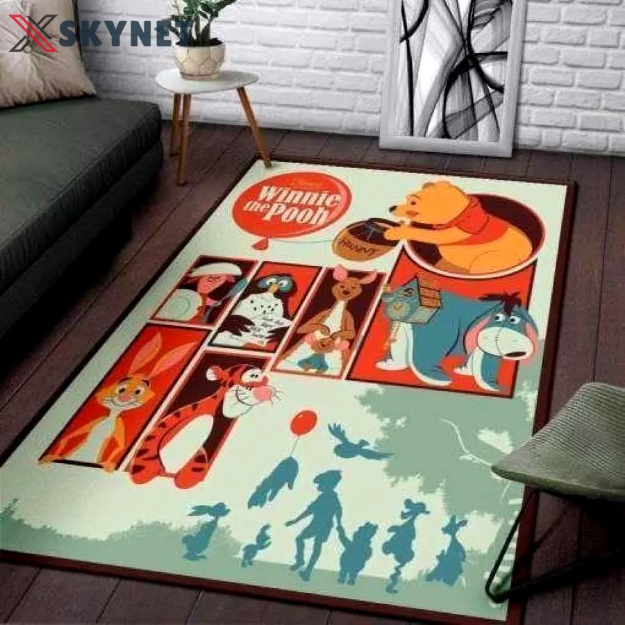 Winnie the pooh area rug living room rug home decor disney movie hh30104 Rectangle Rug