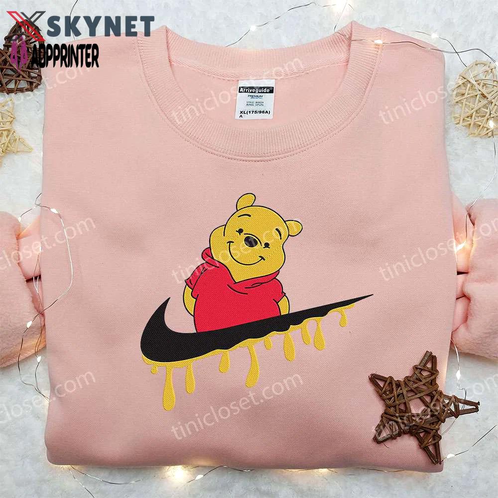 Winnie the pooh x nike hoodie & disney shirt: embroidered with swoosh & inspired design Embroidered Shirt
