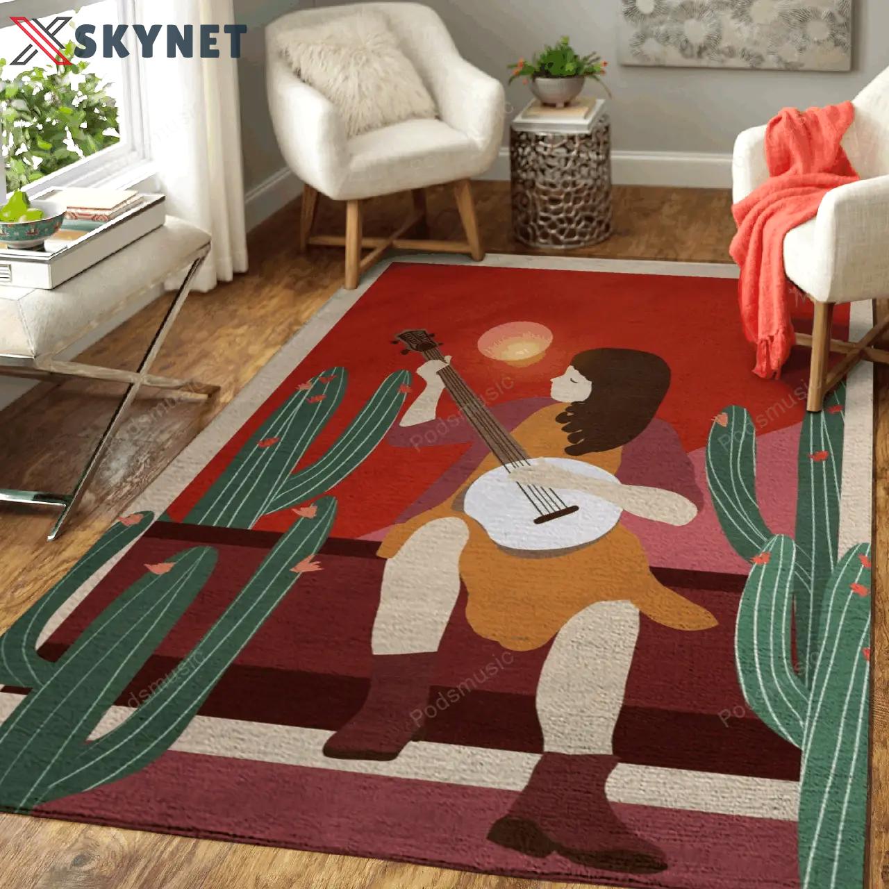Women in music 8 women in music art for fans area rug living room carpet rug regtangle carpet floor decor home decor Rectangle Rug