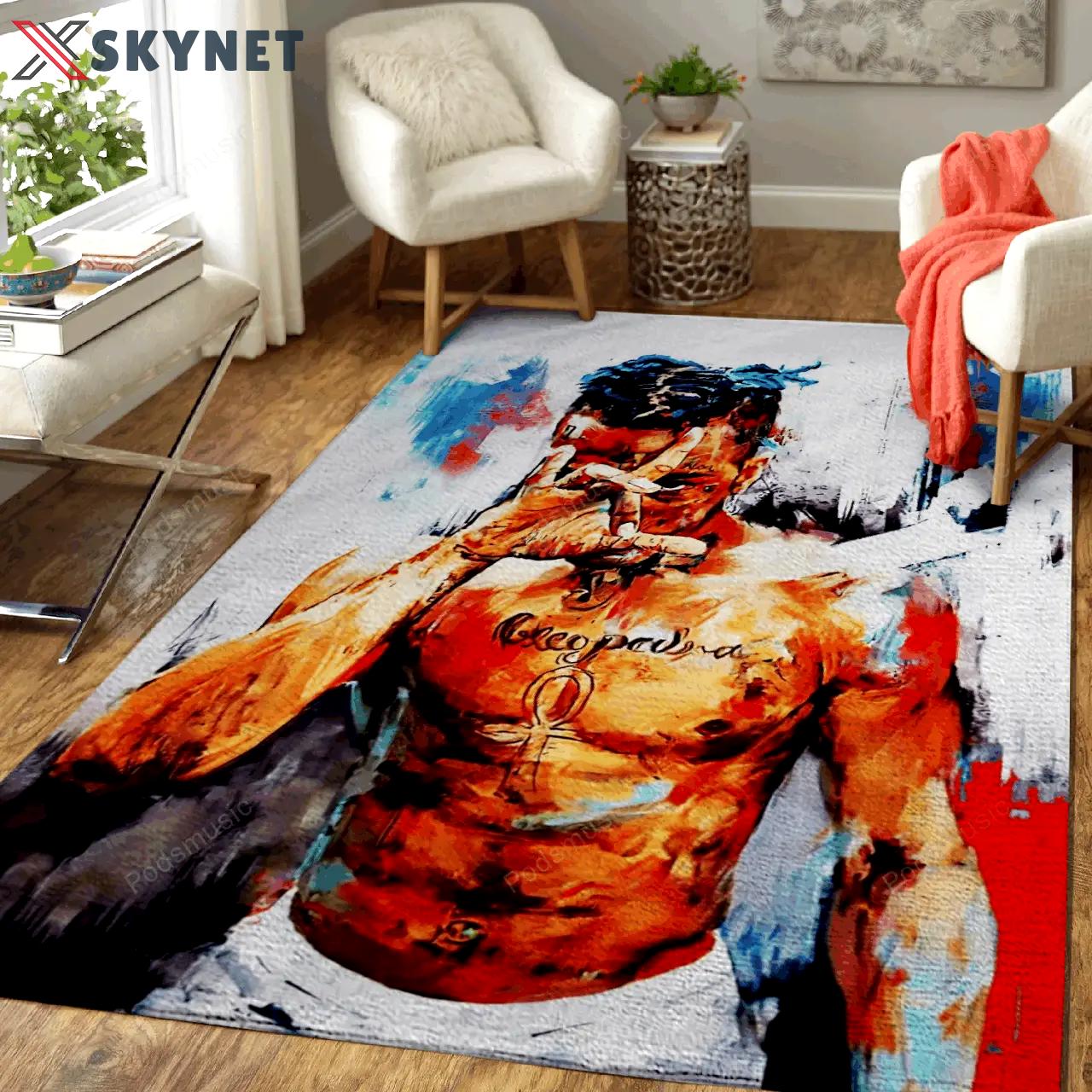 Xxxtentacion music painting art for fans area rug living room carpet rug regtangle carpet floor decor home decor v11189 Rectangle Rug