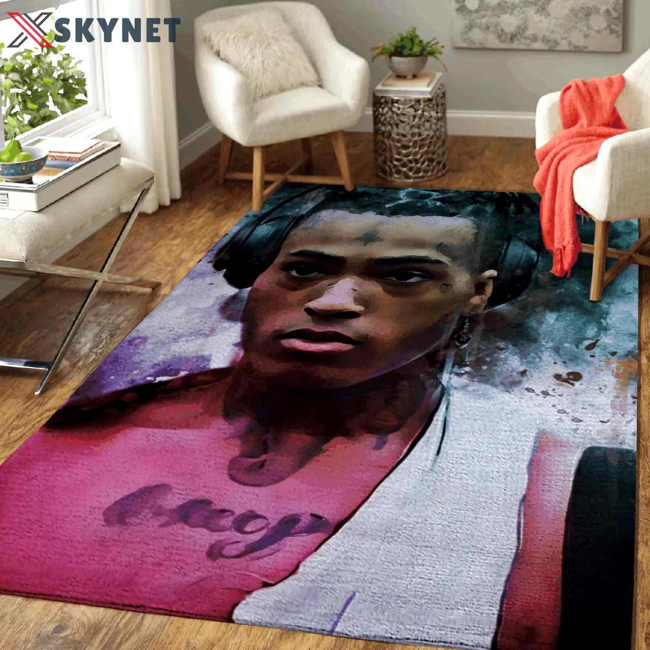 Xxxtentacion the legend rapper rock and emo anniversary area rug rug regtangle carpet floor decor home decor Rectangle Rug