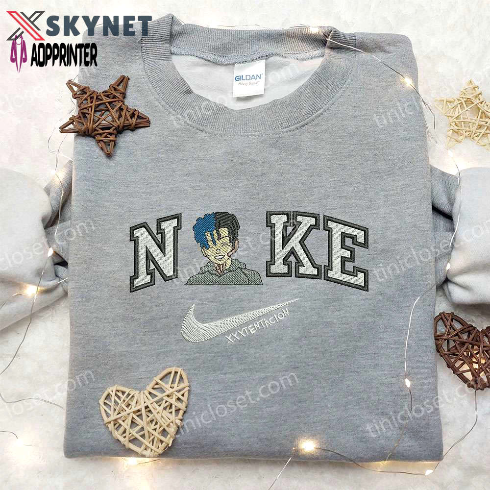 Xxxtentacion x nike embroidered sweatshirt: celebrity inspired shirt Embroidered Shirt