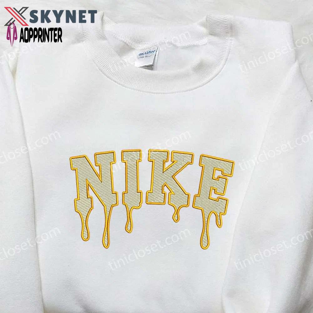 Yellow melt x nike embroidered shirt – perfect gift for son customized nike shirt Embroidered Shirt