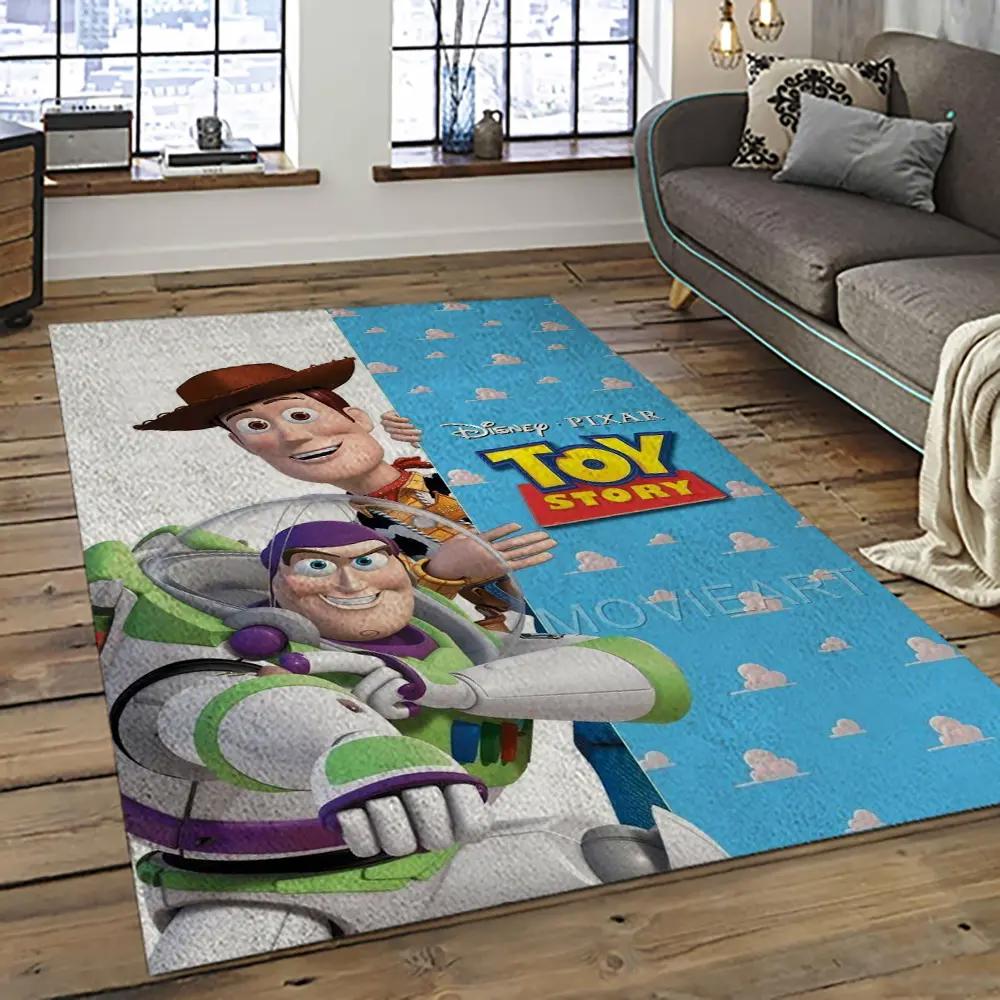 A toy story characters cartoon movie carpet rectangle area rug for living room bedroom decor ats04 Rectangle Rug