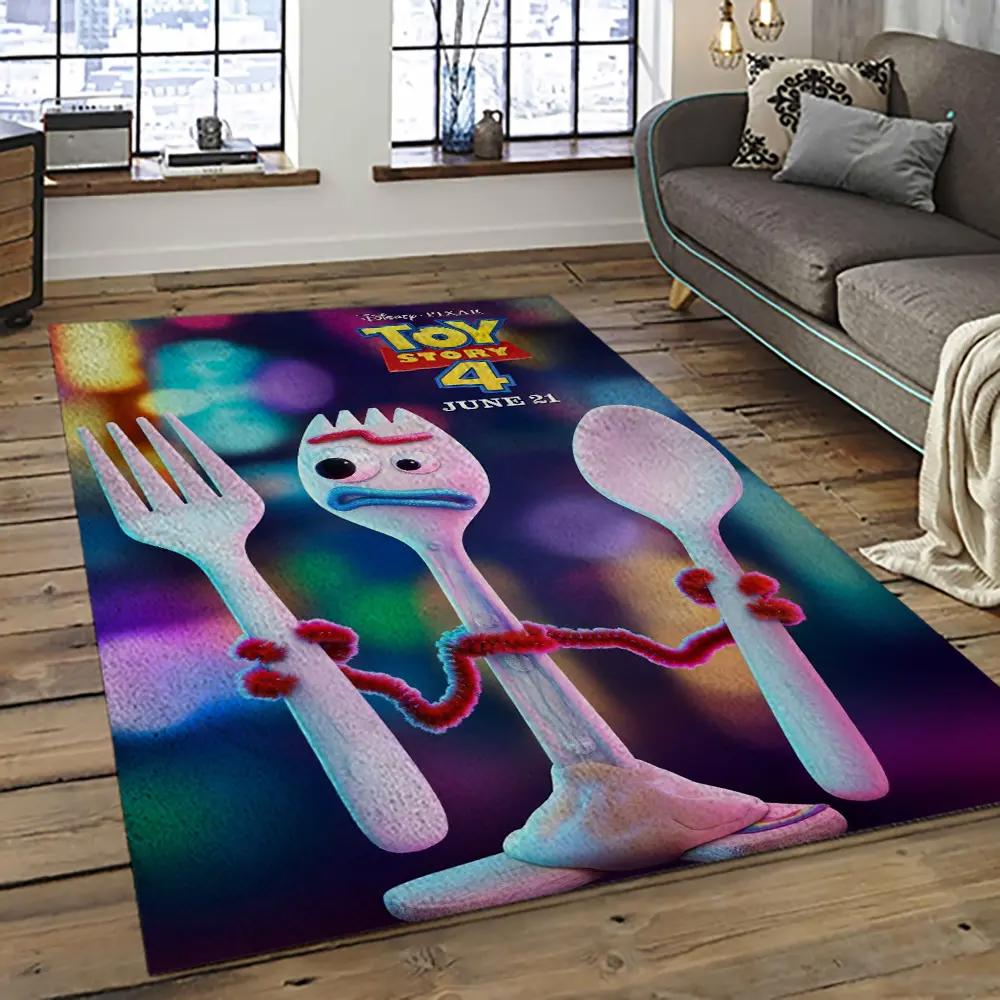 A toy story characters cartoon movie carpet rectangle area rug for living room bedroom decor ats11 Rectangle Rug
