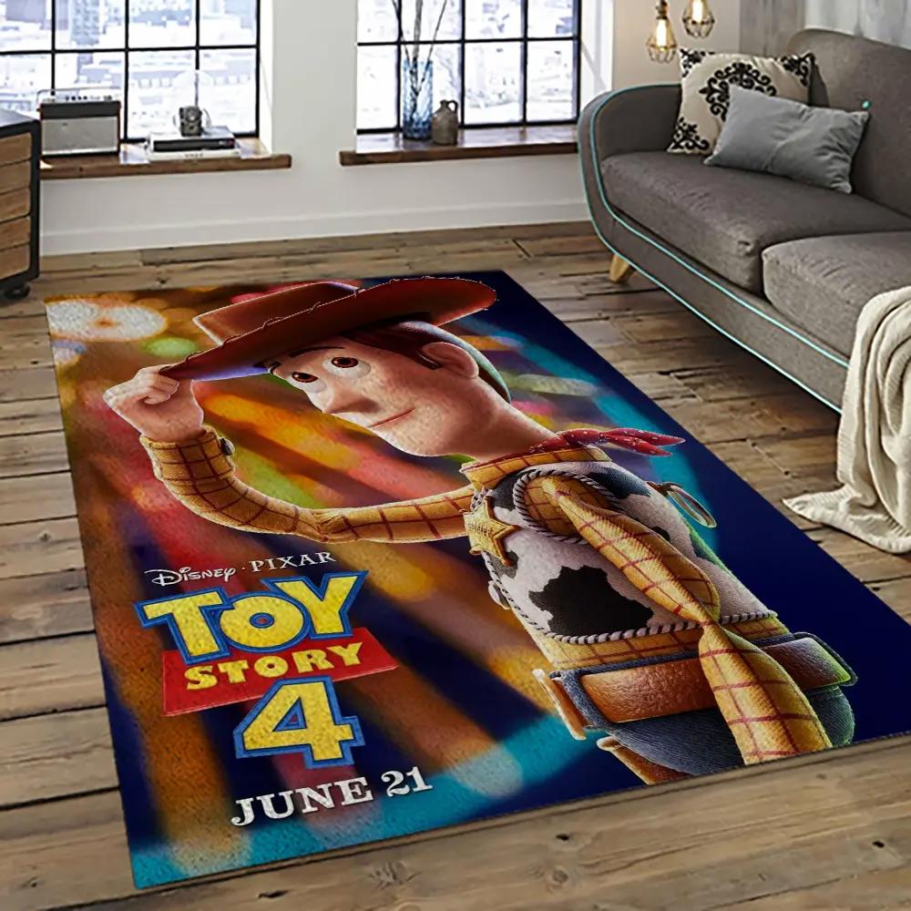 A toy story characters cartoon movie carpet rectangle area rug for living room bedroom decor ats15 Rectangle Rug