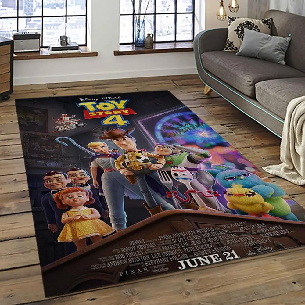 A toy story characters cartoon movie carpet rectangle area rug for living room bedroom decor ats33 Rectangle Rug