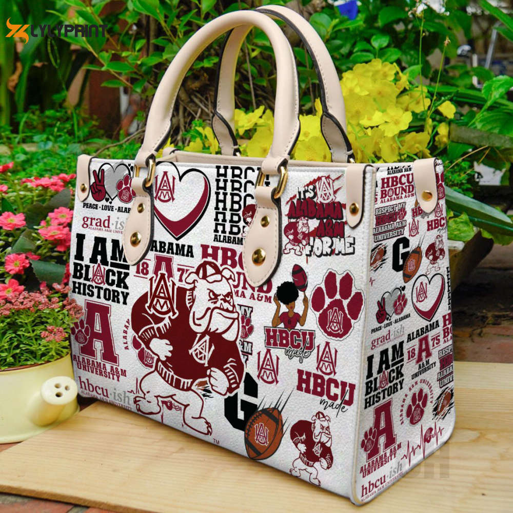 Alabama a&m bulldogs 2 leather handbag for women gift 2366 Women Leather Hand Bag