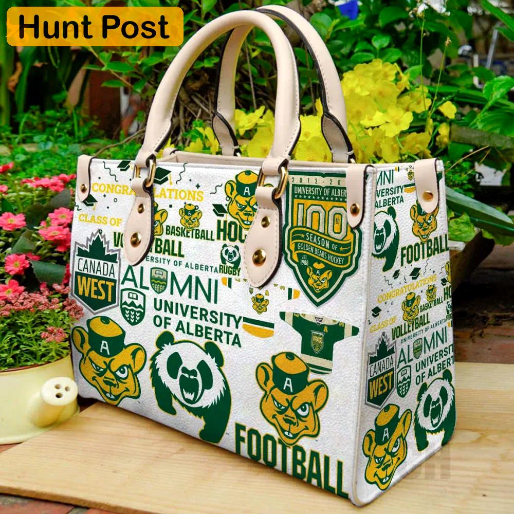 Alberta golden bears leather handbag 1 3273 Women Leather Hand Bag