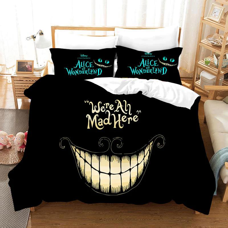 Alice in wonderland full  Bedding Sets bed linen blankets Bedroom ideas sheets home decor bedclothes bedspread duvet covers
