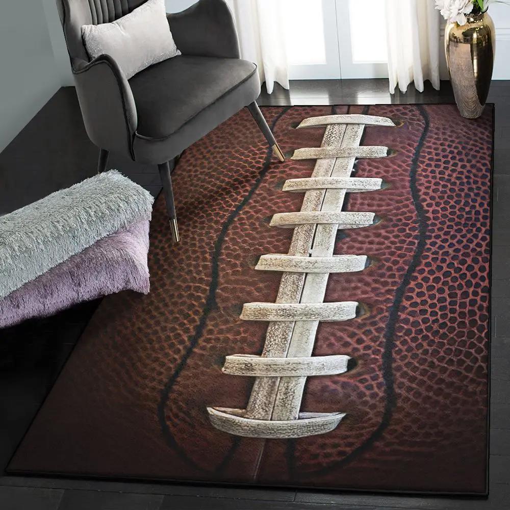 American football non shedding area rug, football american rug Rectangle Rug