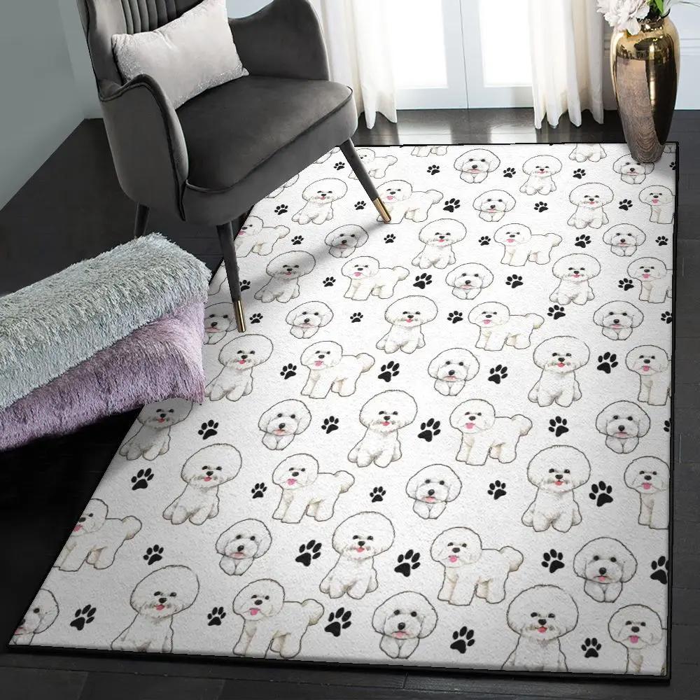 Animal feet indoor outdoor rugs, bichon frise paw gs cl rug Rectangle Rug