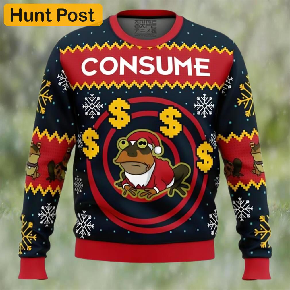 Anime hypnotoad consume futurama ugly christmas sweater Christmas Ugly Sweater