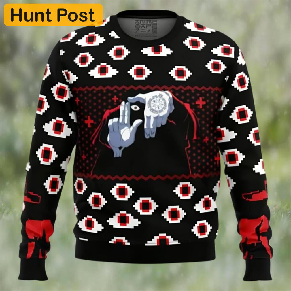 Anime sweater alucard eyes hellsing ugly christmas sweater Christmas Ugly Sweater