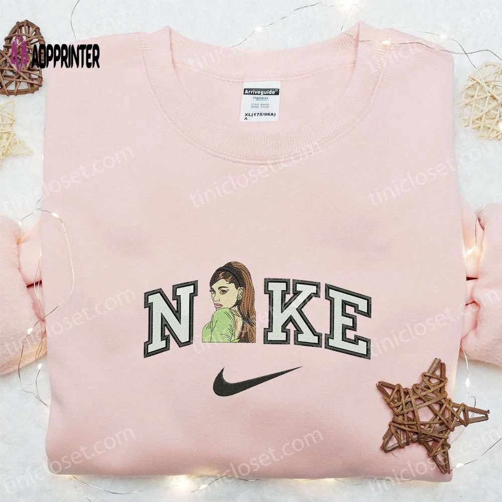 Ariana grande x nike embroidered shirt & hoodie: best fandom gift idea Embroidered Shirt