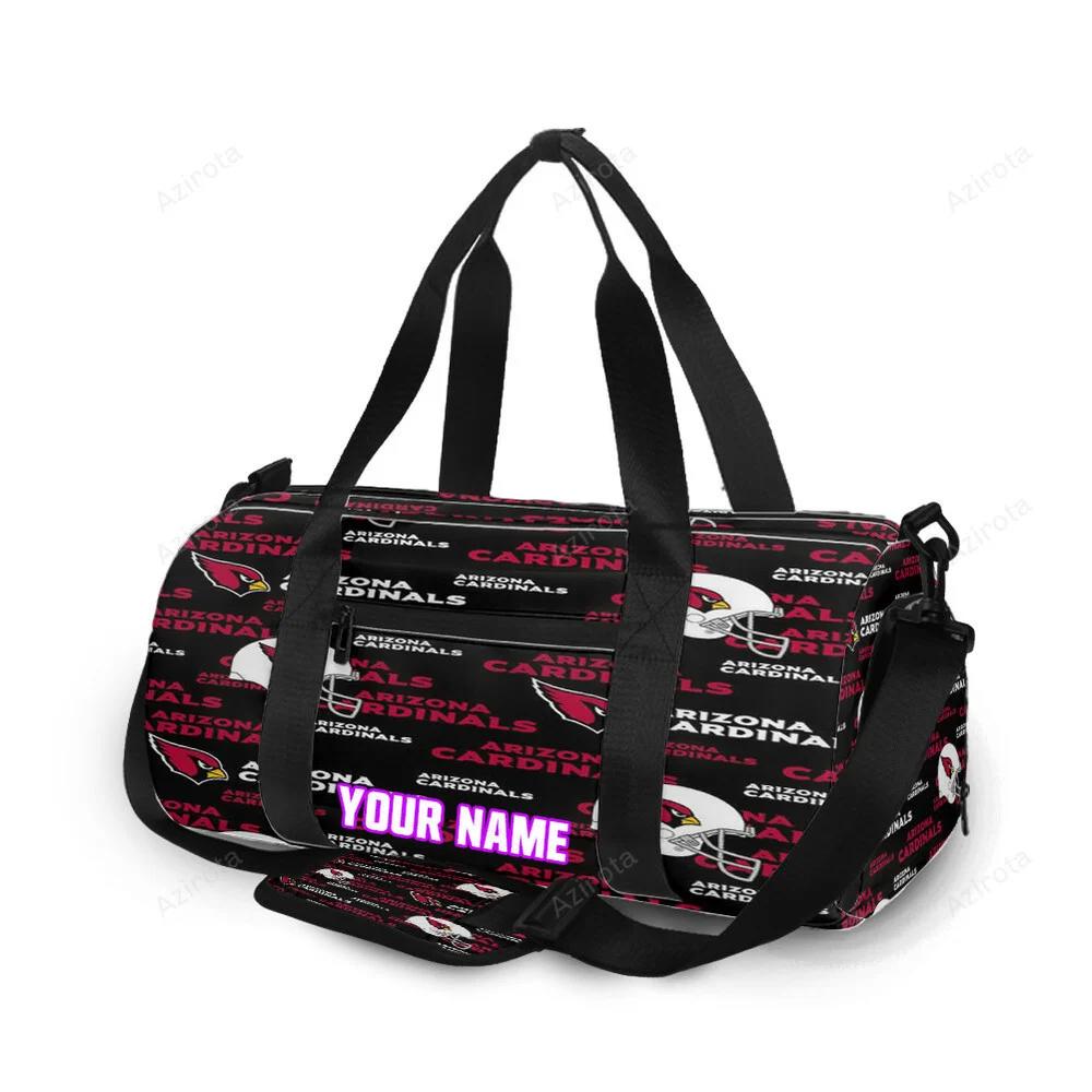 Arizona cardinals logo v8 personalized name travel bag gym bag 1043 Travel Bag