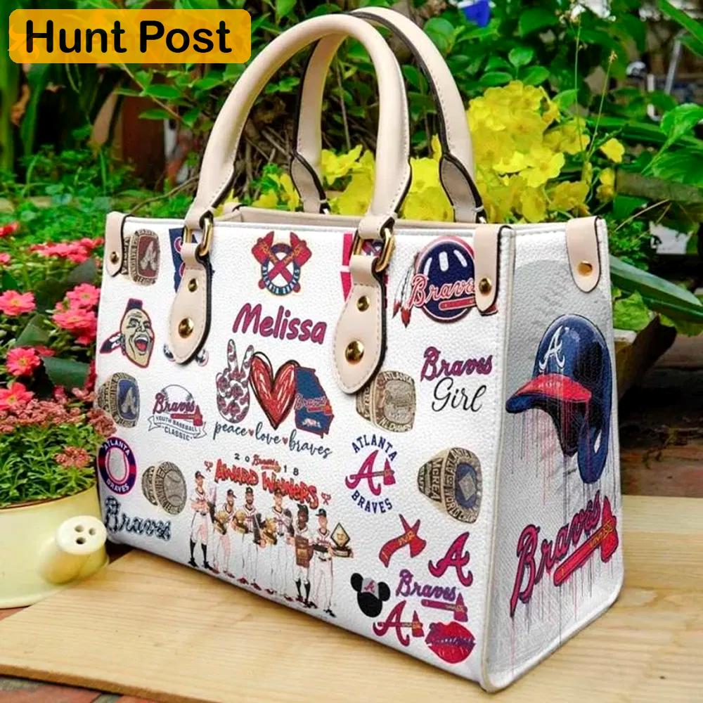 Atlanta braves leather bag for women gift 2157 Women Leather Hand Bag