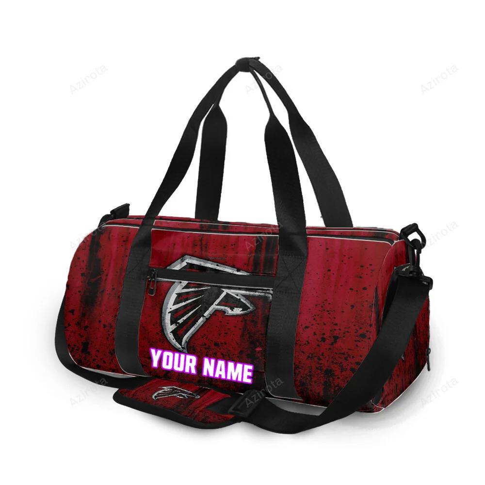 Atlanta falcons grunge personalized name travel bag gym bag 848 Travel Bag