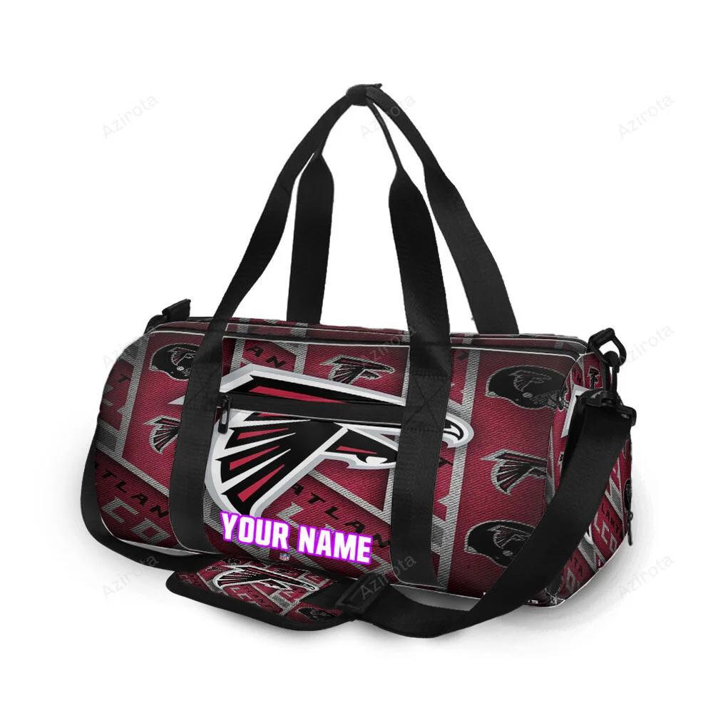Atlanta falcons helmet logo shape personalized name travel bag gym bag 891 Travel Bag