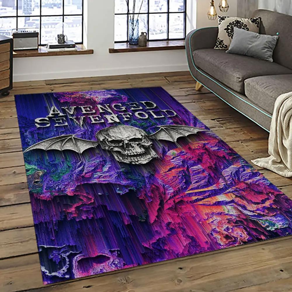 Avenged sevenfold heavy metal band music metalheads carpet area rug home decor best gift for friends as20 Rectangle Rug