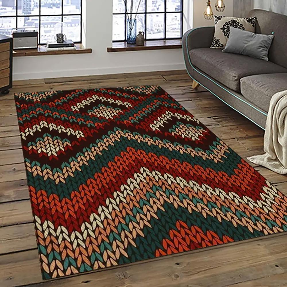 Aztec southwestern geometric shape pattern carpet area rug best gift for home decor event gift asg17 Rectangle Rug