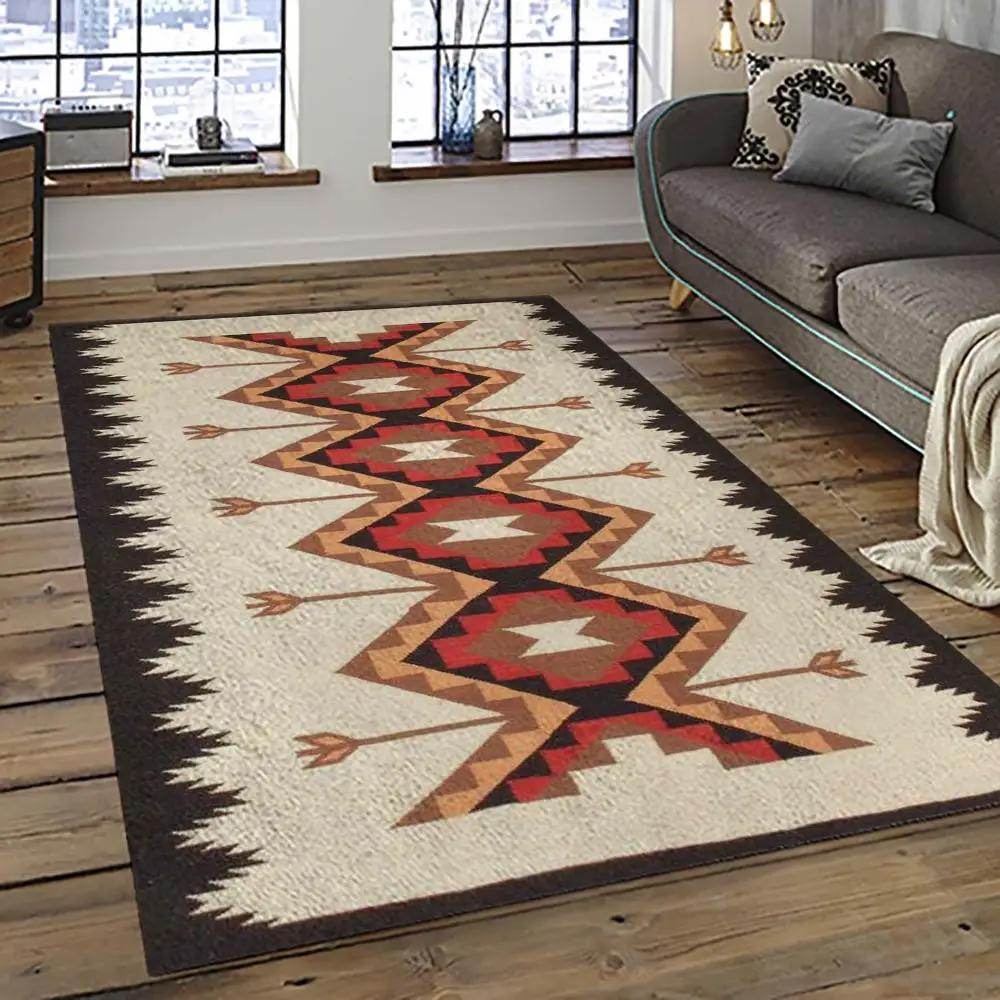 Aztec southwestern geometric shape pattern carpet area rug best gift for home decor event gift asg56 Rectangle Rug